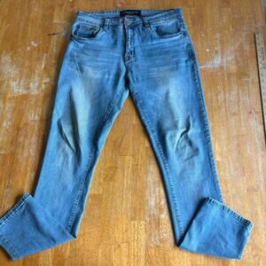 Truth Substance Mens 30x32 Straight Fit Blue Stretch Denim Jeans Classic